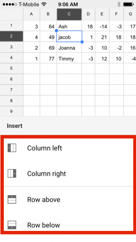 Google Sheets Insert Column