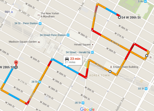 Google Maps Alternate routes