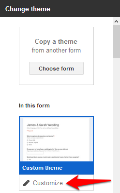 Google Form Custom Themes