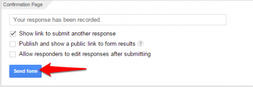 Google Forms send