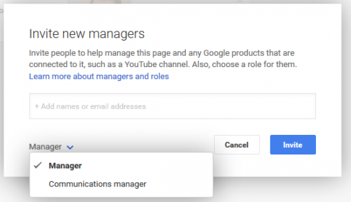 Google + add manager
