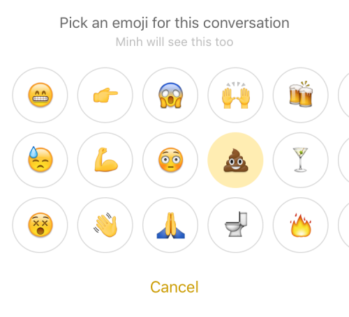 Facebook messenger set emoji