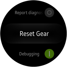 Samsung Galaxy Gear S2 - Settings - Reset Gear