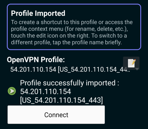 open vpn import