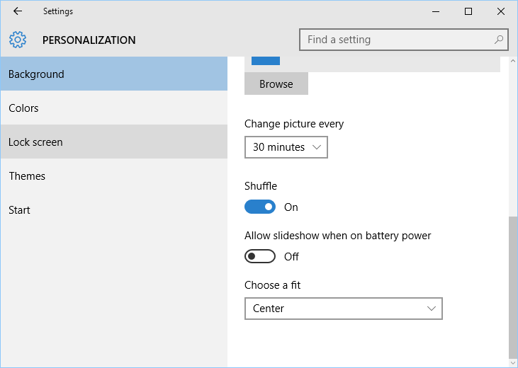 Windows 10 desktop personalization