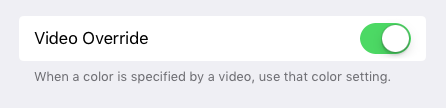 iPad subtitle video override
