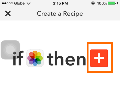 iPhone IFTTT - Create Recipe - Action