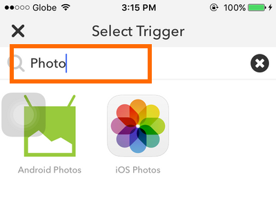 iPhone IFTTT - Create Recipe - Trigger - Filter Trigger
