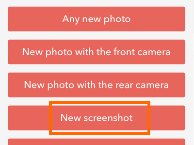 iPhone IFTTT - Create Recipe - Trigger - iOS Photos - New Screenshot