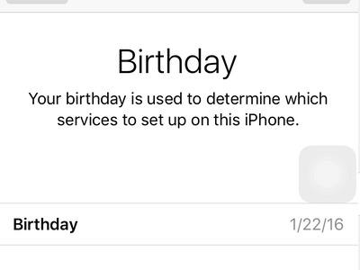 iPhone Settings - iCloud - Create a New Apple ID - Enter birthday