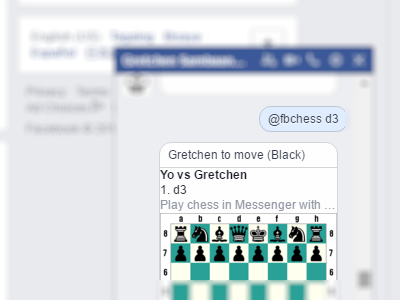 Facebook - Messenger - Play Chess - Move a piece