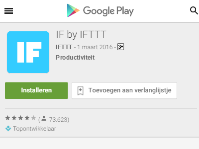 IF by IFTTT on playstore