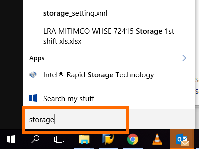 Windows Search - Storage