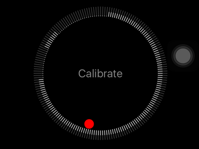 iPhone - Home - Extra Folder - Compass - Calibrate - Tilt