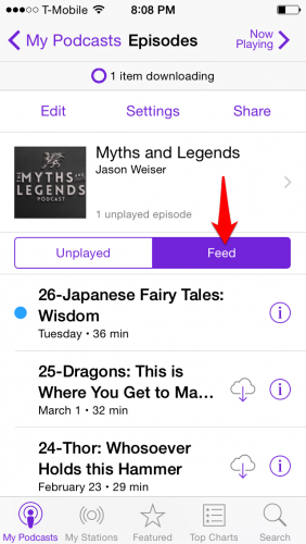 iPhone Podcast Feed