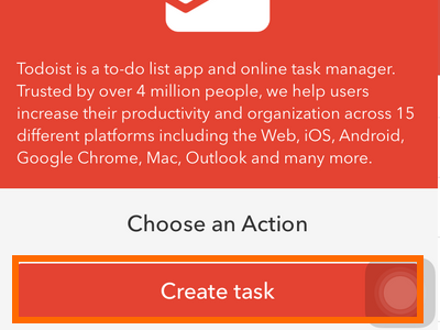 iphone IF action - Todoist create task