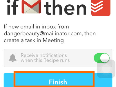 iphone IF action - Todoist task specifics - Finish