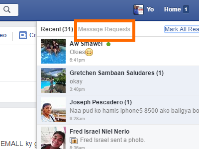 Windows - Facebook - Message - Message Requests