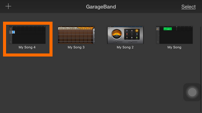 GarageBand - Smart Strings - Drop down box - My Music list - ringtone