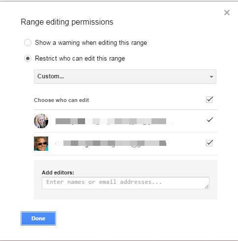 Google Sheets Set Permissions