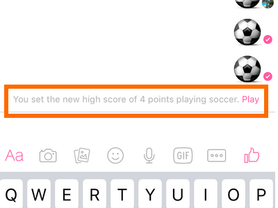 Messenger - soccer game score