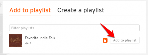 Soundcloud add song to playlist