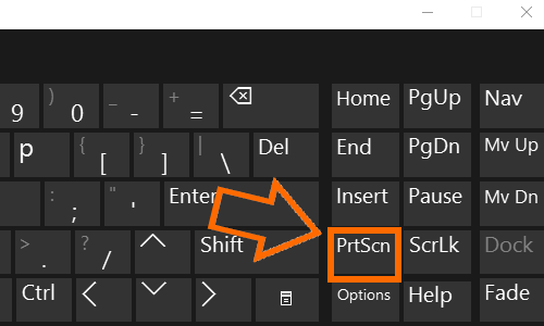 Windows Keyboard PrtSc Print Screen button