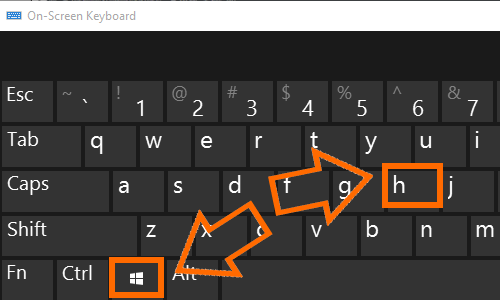 Windows Keyboard Win Key + H