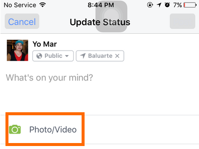 iphone Facebook Status - photo video