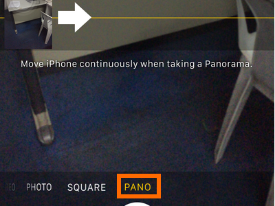 How do you take a panorama photo with an iPhone?