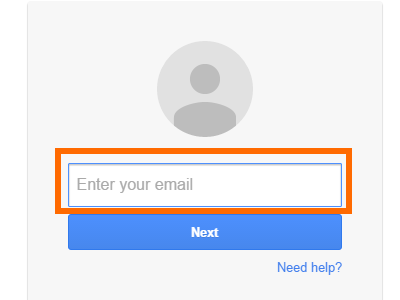 Enter Google Username
