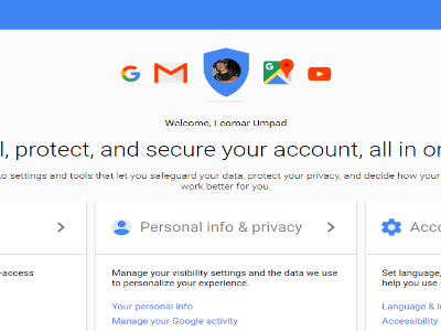 Google Account Page