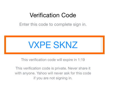 yahoo-account-verification-code