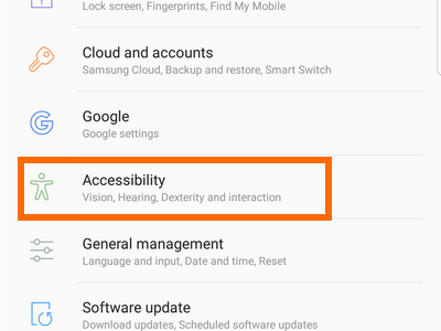 Android Samsung Settings Accessibility
