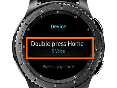Gear S3 Home - Settings - Device - Double Press Home