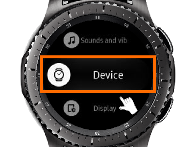 Gear S3 Home - Settings - Device
