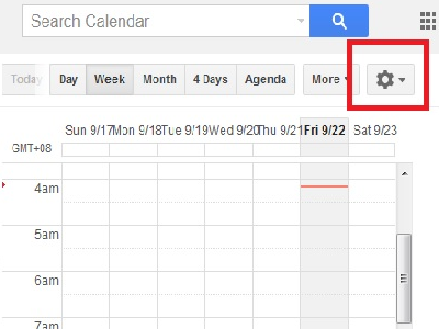 Google Calendar More Options