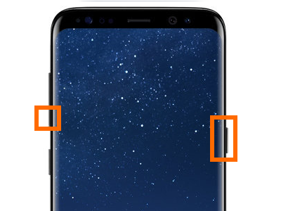 Samsung Galaxy S8 Volume Down and Power button