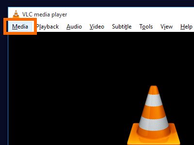 VLC Media - File Menu