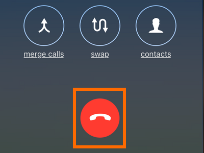 iPhone Conference Call End Button