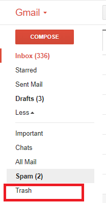 empty gmail trash