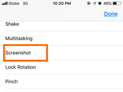 iPhone Settings Top Level Menu Choose Button Screenshot