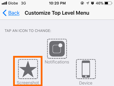 iPhone Settings Top Level Menu with Screenshot