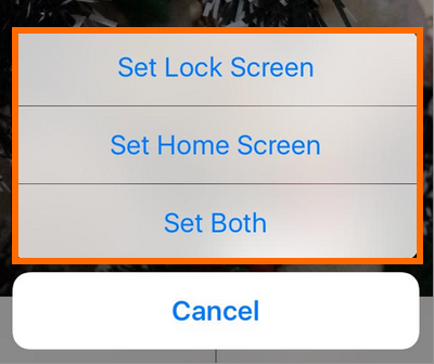 iPhone Settings Wallpaper Move to Scale Set Lock Screen