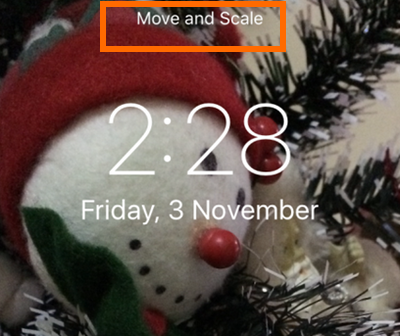 iPhone Settings Wallpaper Move to Scale