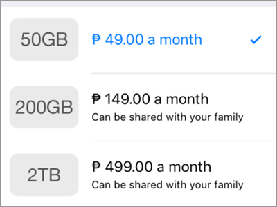 iPhone Settings iCloud Manage Storage iCloud Plans
