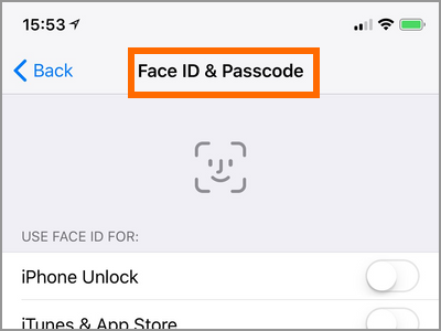 iPhone X Face ID and Passcode