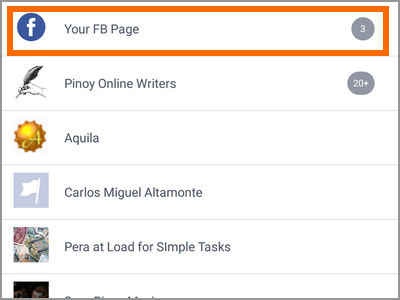 Android Facebook Settings Pages Choose Page