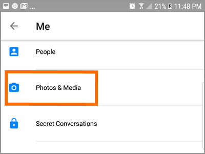 Android Messenger Profile Photos and Media