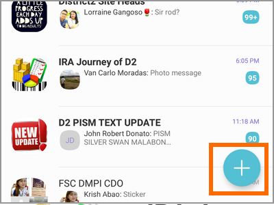 Android Viber Create Message